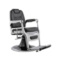 Poltrona nera barber - finitura argento