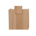 Banco reception con finitura in rovere