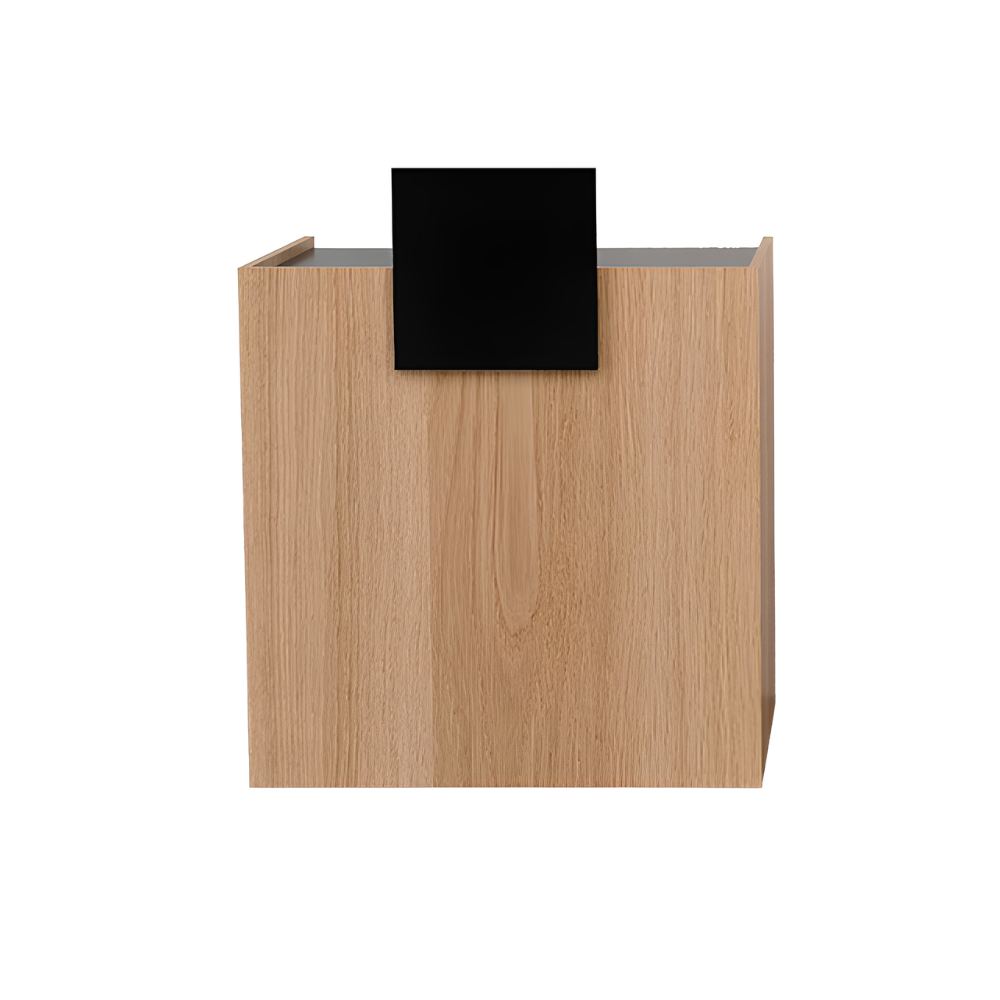 Banco reception in legno con finitura nera