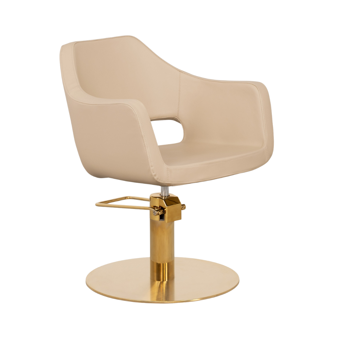 Poltrona styling beige rotonda