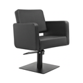 Poltrona styling nera quadrata