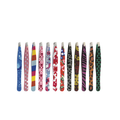 Pinzetta obliqua colorata Acciaio Inox - Lunghezza: 9,5cm